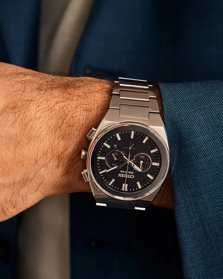 Axiom SC Black Dial Stainless Steel Bracelet CA4580-50E | CITIZEN Axiom SC Black Dial Stainless Steel Bracelet CA4580-50E | CITIZEN